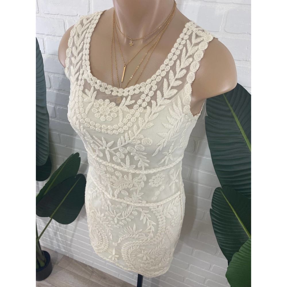 Express embroidered lace mini dress - Picture 2 of 8